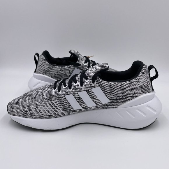 adidas Swift Run 22 Black / White Womens Shoes - Picture 2 of 8